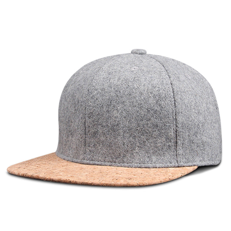 Wholesale Autumn and Winter Outdoor Men's Hip Hop Street Dance Thickened Flat Warm Woolen Baseball Cap